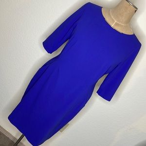 Lafayette 148 New York Cobalt Blue Midi Dress